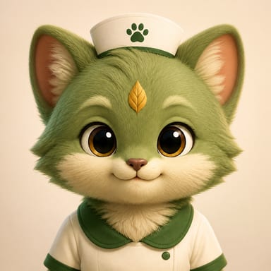 Petit Paw 苔苔 AI 的护士装小猫形象